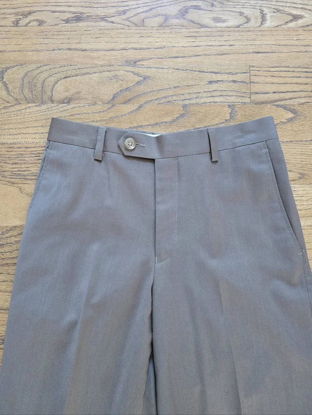 Lauren by Ralph Lauren Boy's Khaki Dress Pants - Flat FrontvTrousers